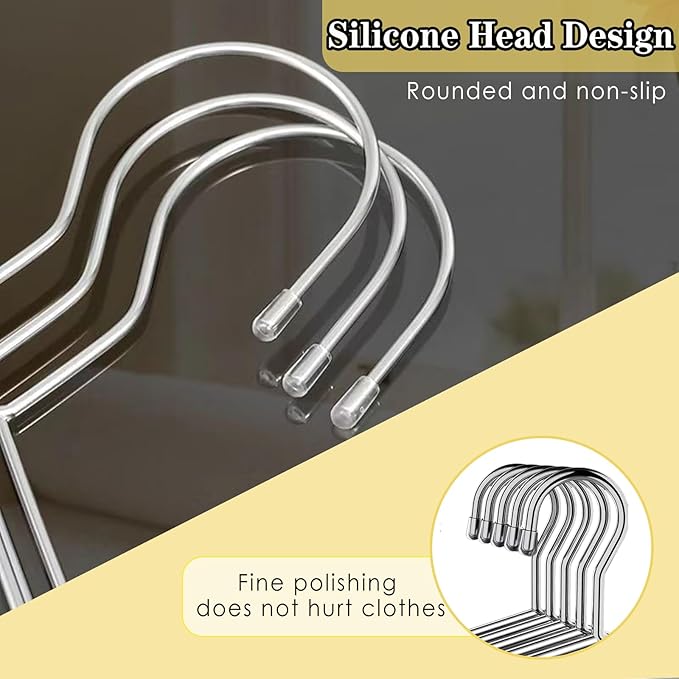 50 Pack Metal Coat Hangers Clothing Hangers Heavy Duty, Stainless Steel for Coat Clothes Shirt Suit Pant, 16.4 Inch Silver Wire Hanger