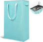 Odonata Slim Laundry Hamper Handles Collapsible Laundry Basket Thin Dirty Clothes Basket Narrow Laundry Bag Foldable Dirty Hamper 45L (Baby Blue)