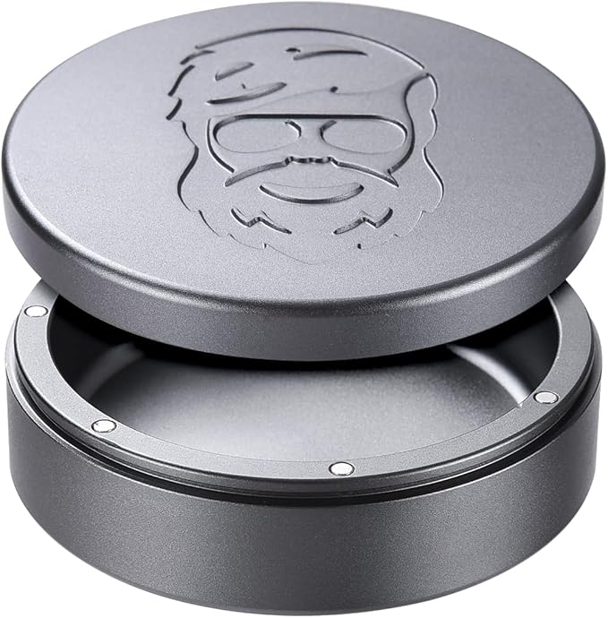 3.0inchBEIJIATE Magnetic Metal Can, Holder, Metal Container, Carved Tin with Magnetic Closure, Aluminum Container, Slim Pouch Can, zyn metal can,zyn container Storage Box Set (Grey)