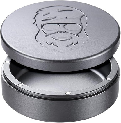 3.0inchBEIJIATE Magnetic Metal Can, Holder, Metal Container, Carved Tin with Magnetic Closure, Aluminum Container, Slim Pouch Can, zyn metal can,zyn container Storage Box Set (Grey)