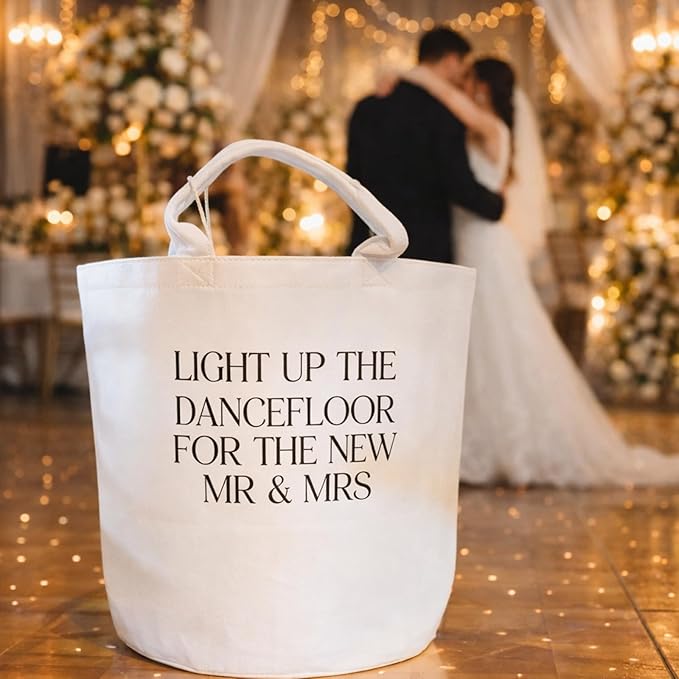 Yungyan Wedding Baskets with Handles 16 inch Large Storage Basket for Wedding Glow Sticks Slippers Flip-flops Umbrella Blankets Gift Container for Ceremony Ivory White(Dance Floor)