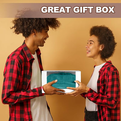 DoubleFill 50 Pcs Hat Boxes with Clear Window, Foldable Gift Boxes for Baseball Caps, Storage, Display and Shipping (White)