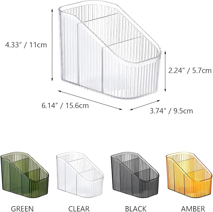 Grean Makeup Brush Holder Organizer for Vanity, Bathroom Countertop Organizer 6 Cups, Toiletry Organizer, Storage & Display for Skincare, Perfume, Hairbrush, Sunglasses & Desk Accessories