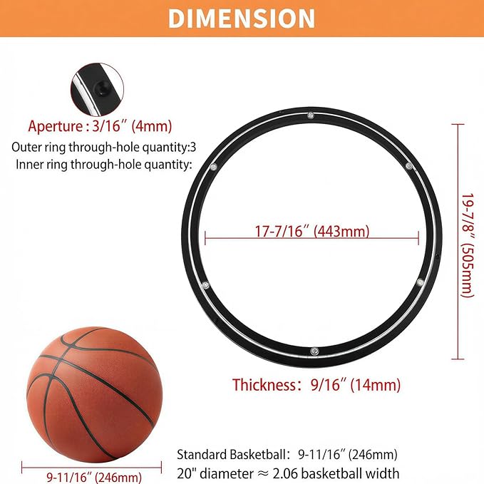 TamBee 20 Inch Lazy Susan Bearing Base, 450 lbs Load Capacity Heavy-Duty Mute Turntable Ring Lazy Susan Hardware for Dining Table, DIY (Black)