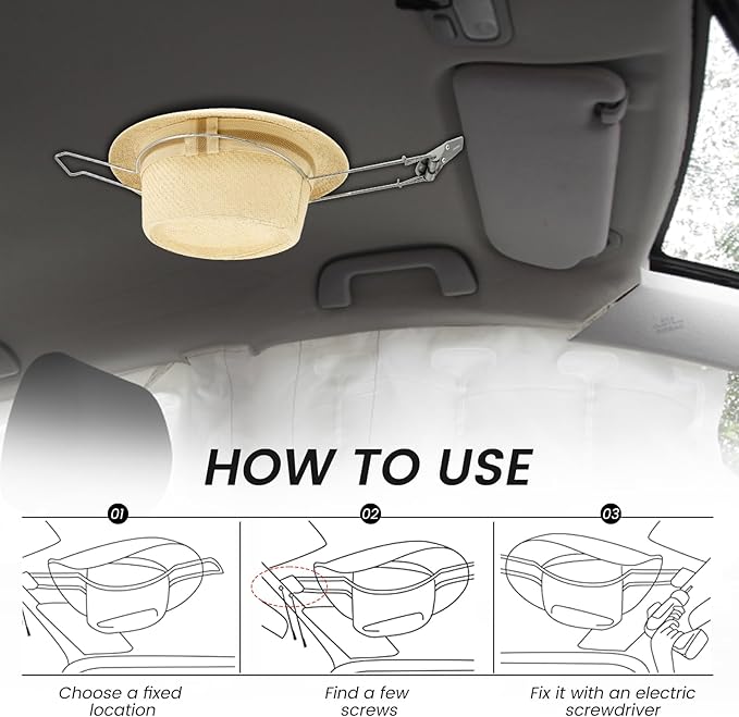 Cowboy Hat Holder for Truck SUV Car, Built-in Spring Design | Firm & Stable | Hat Organizer Stand for Truck Car Accessories