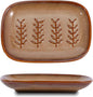 HighHerz Aesthetic Ceramic Soap Dish for Shower, Soap Holder with Raised Relief, Shower Soap Dish for Shampoo Bar Or Sponge, Soap Saver for Bathroom, Kitchen, Sink, Decorative Soap Tray (Brown)