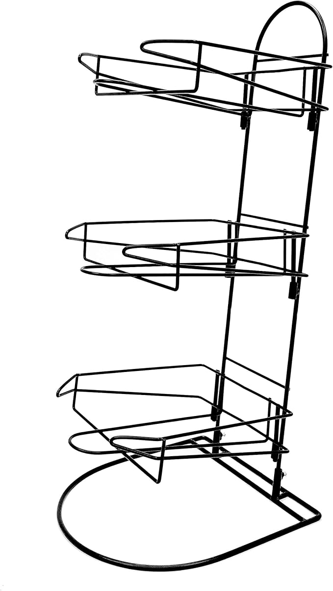FixtureDisplays® Counter Hat Display with 3 Pockets for Displaying Multiple Hats, Caps or Similar Types of Headwear 10047-FBA