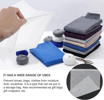 Cabilock 100Pcs Non-Woven Storage Bags 11X9.8 Inch Dustproof Isolation Bags for Shoes Clothing Travel Home Organization