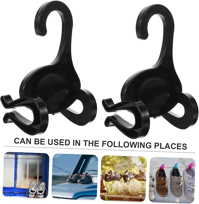PRETYZOOM 30pcs Space-Saving Under Bed Shoe Organizer Plastic Double Slots Hanger Hooks Sports Shoe Rack