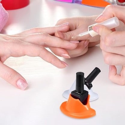 Gjinxi Silicone Nail Polish Bottle Holder Soft Spill-proof Storage Rack Manicure Display Tools 4PCS Anti-spill Bottle Stand Non Tippable Nails Art Supplies for Nail Polis Organizer Display Accessories