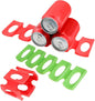 2Pcs Foldable Silicone Wine Stacker,Beer Can Rack,Space Saver Organizer Bottle Stacking Silicone Bottle Stacker for Beer Can Wine Holder Refrigerator Mat Red and Green