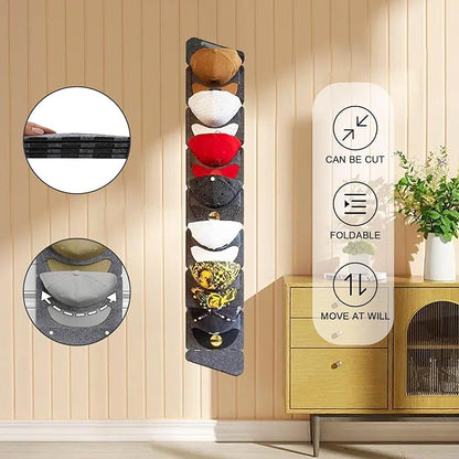 Hat Organizer for Baseball Caps Hat Storage for Baseball Caps No Assembly Hat Rack Storage Display Closet Wall Cap Organizer
