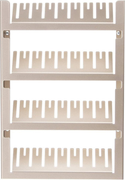 Angelynn's Wall Mounted Large Statement Finger Ring Holder Display, Cufflink/Cuff Link Storage, Hanging Closet Body Jewelry Organizer Men and Women, Jaymes Satin Nickel Silver 9" x13 1/4"