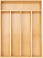 Besilord Silverware Organizer Kitchen Drawer Organizer Utensil Organizer Bamboo Silverware Holder Cutlery Organizer in Drawer Flatware Organizer Tray(5 slots, Natural