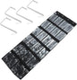 24-pocket over Door Shoe Hanging Organizer Bag Black Non-woven Fabric Storage Hanging Bag for Closet Shoe Storage and Multipurpose