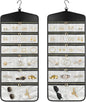 CHICECO Hanging Jewelry Organizer With Zippered Pockets,40 Pockets Travel Jewelry Organizer Storage for Cloest,Wall,Door