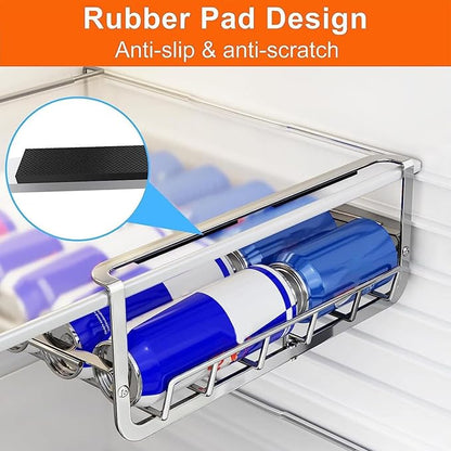 Drink Organizer For Fridge - Soda Can Organizer Dispenser For Refrigerator - Soda Can Fridge Drink Organizer - Refrigerator Beverage Organizers And Storage For Refrigerator Organizing