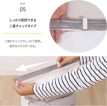 Astro 623-47 Clothes Compression Bag, Storage Case, Gusset, Large Storage, Compression Box, No Vacuum Needed, Hand Washing, Hand Wound, Futon Compression Bag, Change Clothes, Closet, Travel, Navy,