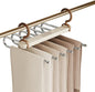 Ergocar Pants Hanger, Saving Space -Saving Metal Wardrobe Storage, Clothes Pants and Hanger, Multi -Function Scarf Storage and Storage Pants Jeans, 12.4*12.2, Milk White (Brown Hook)