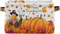 Thanksgiving Day Pumpkin Turkey Rectangular Storage Basket Organizer Bin Shelf Baskets For Clothes Gifts For Home Office Dorm