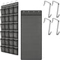 Over the Door Shoe Organizer, 24 Large Breathable Mesh Pockets, Space Saving Hanging Storage, Holds Up to 40 lbs, Hangs on Closets for Shoes, Accessories, Gray