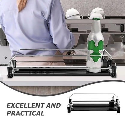 iplusmile Drink Dispenser for Fridge Automatic Pusher Poster Putter Small Refrigerator for Room Beverage Refrigerator Can Organizer Can Dispenser for Refrigerator Soda Machine Metal Drinks