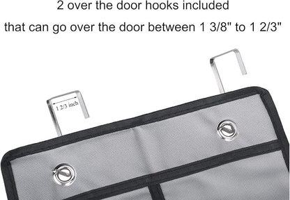 Shoe Organizer Over the Door 12 Pockets Shoe storage for Bedroom Door Hanging Shoe Rack Bathroom Closet Storage (Gray-2 Pack)