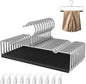 DOIOWN Pants Hangers Space Saving,20 Pack Non Slip Metal Pant Hangers with Foam Padding,Compact Closet Organizers and Storage Jean Hanger for Closet, Holding Pants, Jeans, Skirts,Scarves