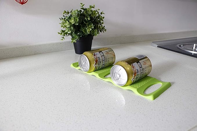 Ulalaza 2Pcs Bottle Stacking Mat Can Stacker Kitchen Cabinet and Fridge Storage Rack Wine Bottles Holder