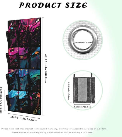 Generic Colorful Tie-Dye Hanging Pocket Organizer Lightweight Storage Door Organizer Meet Diverse Storage Needs and Make Finding Things More Convenient and Efficient for Housewives Students