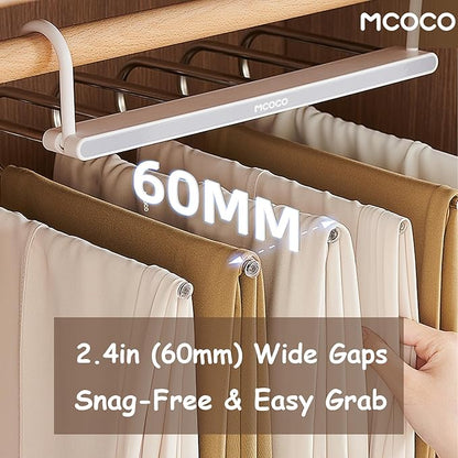 Pants Hangers Closet Organizers and Storage Clothes Space Saving Hangers Multifunctional Uses Rack Organizer for Pants Jeans Skirts Scarf Legging Black