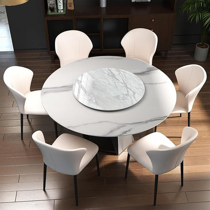19.69" Lazy Susan for Table Top Sintered Stone Rotating Serving Tray for Dining Table, Kitchen Lazy Susan Organizer Spinning Rotating Food Server Party Centerpieces