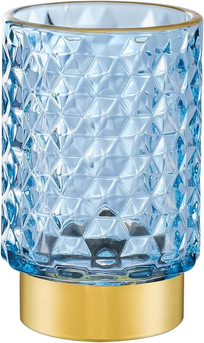 Makeup Brush Holder Organizer,Toothbrush Holders,Desk Pen Pencil Holder,Multifunctional Vintage Glass Brush Cup（A46-3-US）