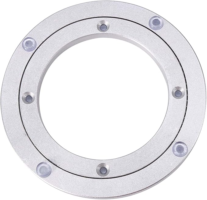 Lazy Susan Bearing, Lazy Susan Hardware Turntable Bearing Lazy Susan Parts Heavy Duty Aluminium Alloy Rotating Bearing Plate Turntable Round Dining Table (6 inches*H8.5MM)