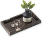 Natural Small Marble Vanity Tray, Luxury Stone Organizer for Bathroom & Kitchen | Holds Soap Dispenser, Jewelry, Perfume | Non-Resin, Non-Ceramic Décor