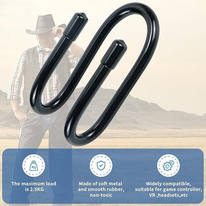 Kesywale 2 Pack Cowboy Hat Rack Holder for Wall, Adjustable Cowboy Hats Wall Mount Baseball Cap Organizer Western Hat Hanger (2)