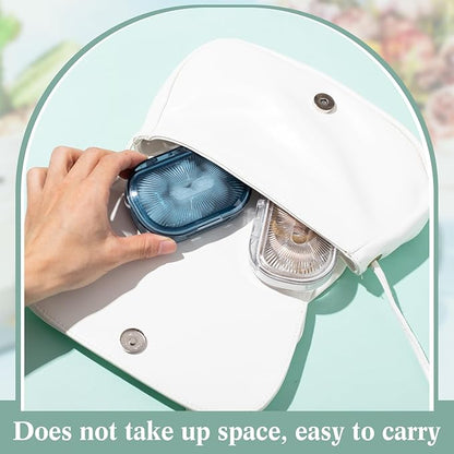 Kigley 6 Pcs Hair Tie Container Small Portable Travel Cotton Swab Holder Dispenser with Lid Plastic Box Storage Containers for Small Items, 3.94 x 2.76 Inch (6 Colors)