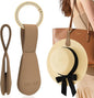 Fikoksol Magnetic Hat Clip 1-Pack - The Brown Hat Clip for Travel on Bag, Magnetic Hat Clips for Bag, and Secure Hat Holder for Travel on Caps & Beach Hats, Vacation Essentials