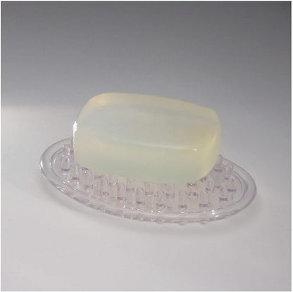 iDesign Plastic Soap Saver, Holder Tray for Bathroom Counter, Shower, Kitchen, 0.75 in. x 3.25 in. x 4.75 in., Clear