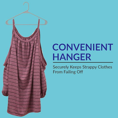 Royale Linens Plastic Hangers 40 Pack - Grey Clothes Hanger with Hooks – Heavy Duty Space Saving Coat Hangers Ideal for Everyday Use for Tops, Skirt, Dress, Shirts, Pants