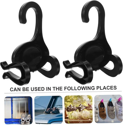 PRETYZOOM 20pcs Sneakers Hanging Hooks Plastic Shoe Storage Rack for Organizer Drying Organizer for Supermarket and Home