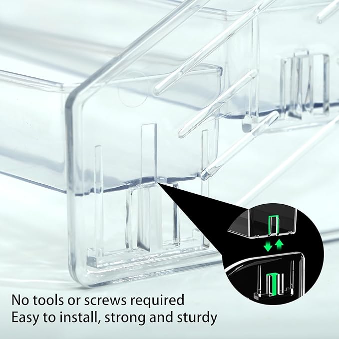 Nail Polish Organizer,7 Layers Acrylic Display Rack with 120Pcs Color Display Tips,Nail PolishDip Powder Acrylic Display Rack,Makeup Organizer No Tool Needed(Clear)