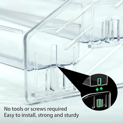 Nail Polish Organizer,7 Layers Acrylic Display Rack with 120Pcs Color Display Tips,Nail PolishDip Powder Acrylic Display Rack,Makeup Organizer No Tool Needed(Clear)