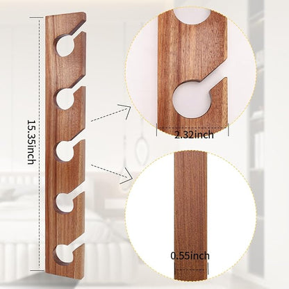 3 Pack Wooden Hat Rack, Hat Organizer with Hat Shaper Insert – Space-Saving Baseball Cap Display Stand for Wall in Bedroom, Closet, or Entryway