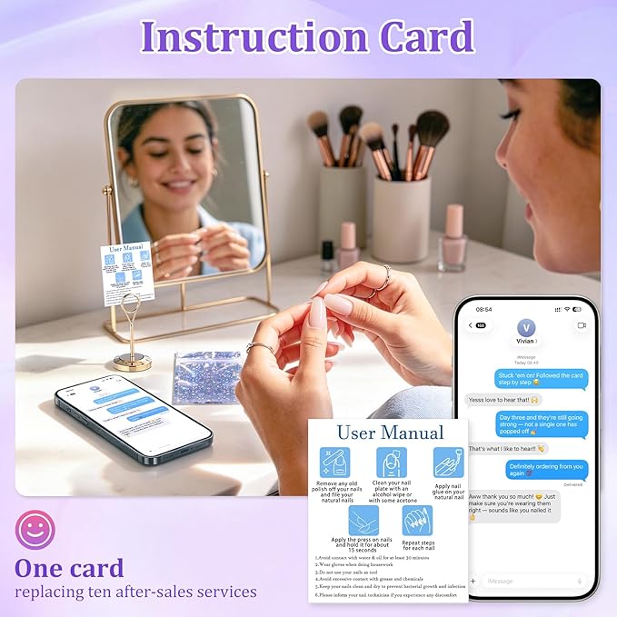 100PCS Press on Nail Packaging Bag, 100PCS Display Card with 231 Pcs Pre-cut Adhesive Tape & Diamond Art Pens & Glue Clay & Tweezers, 6-in-1 Set for Nail Display (Laser star)