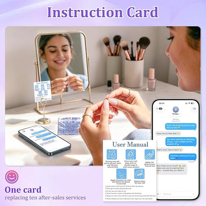 100PCS Press on Nail Packaging Bag, 100PCS Display Card with 231 Pcs Pre-cut Adhesive Tape & Diamond Art Pens & Glue Clay & Tweezers, 6-in-1 Set for Nail Display (Laser star)