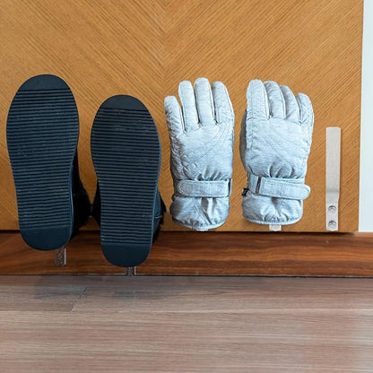 4 Pcs Aluminum Shoes Hooks, Door Wall Mounted Shoes Rack Shelf Organizer for Door Hanging Shoes