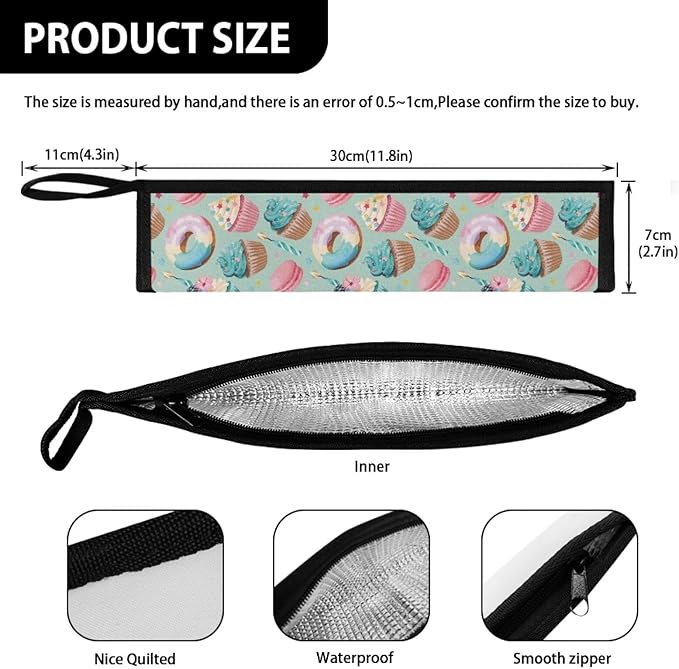 Portable Travel Tableware Box Cakes Donuts Flatware Storage Box Case Travel Utensils Cutlery Case with Bag for Fork Spoon Chopsticks