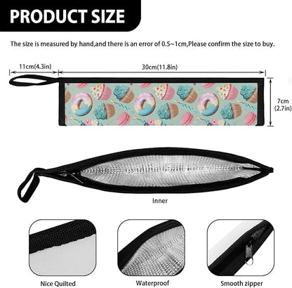 Portable Travel Tableware Box Cakes Donuts Flatware Storage Box Case Travel Utensils Cutlery Case with Bag for Fork Spoon Chopsticks