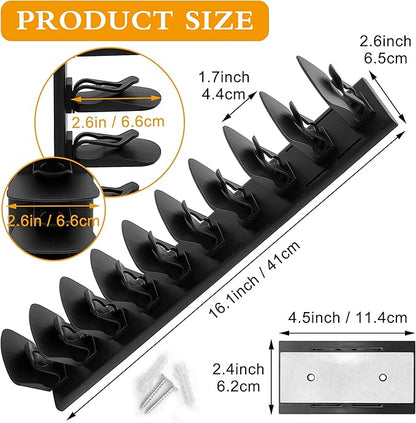 Hat Racks for Baseball Caps,Hats Rack Organizer Hold Up to 20 Hats,Hat Organizer for Baseball Caps Hat Holder Storage Display Adhesive/Wall Drilled for Wall,Door,Closet,Hat Racks for wall (1PK, Black)